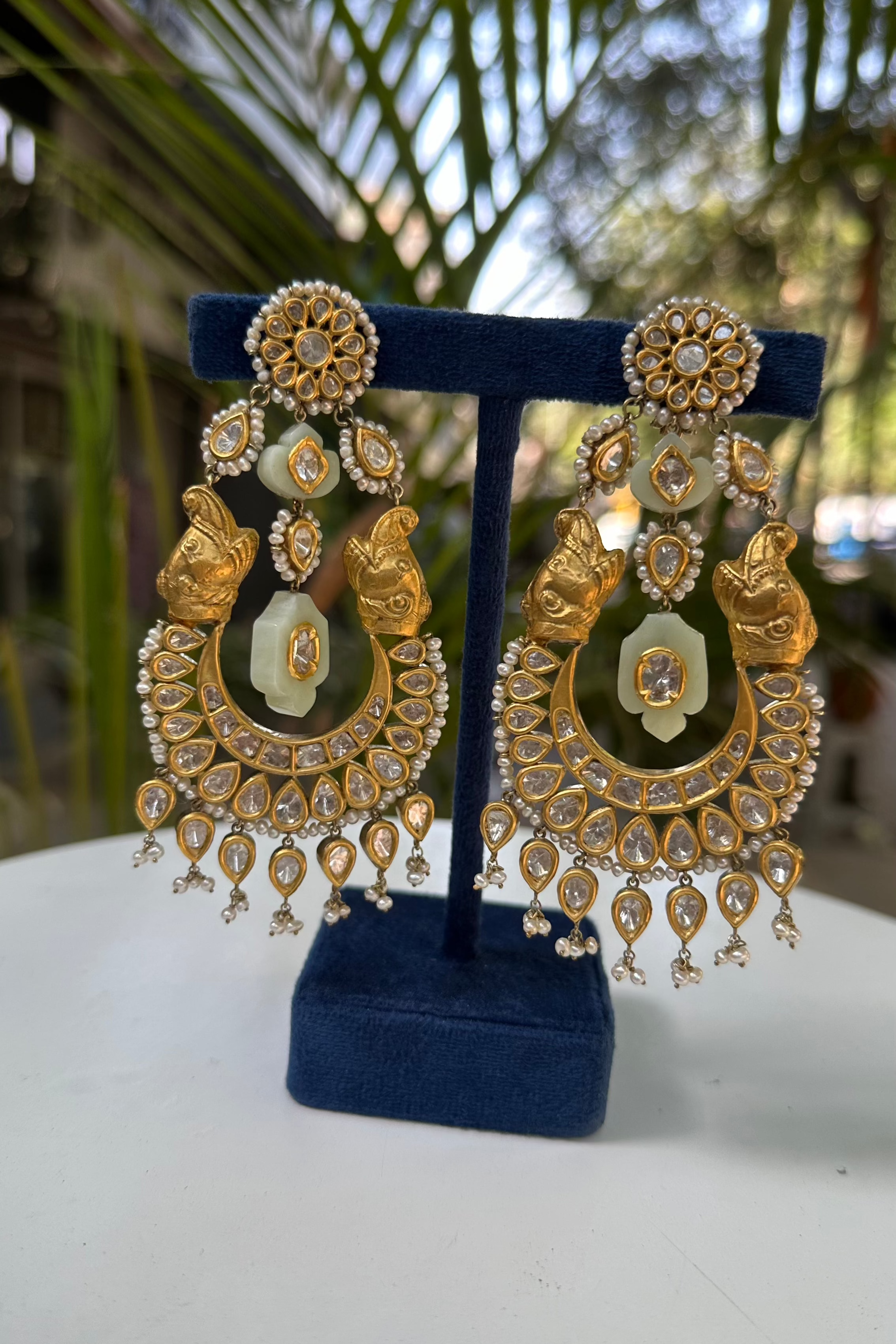 Jadau Chandbali earrings