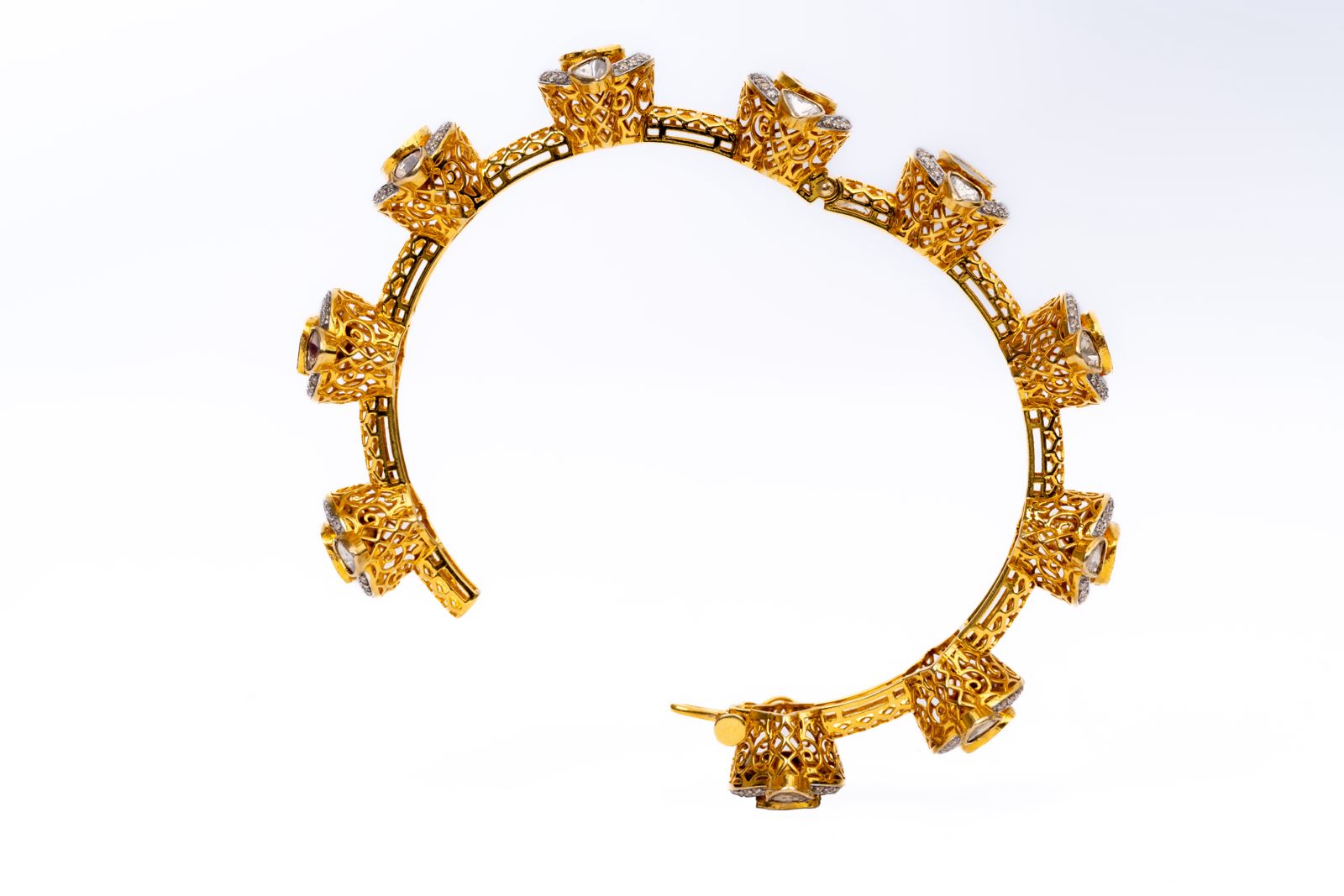 Exquisite Polki Open Setting Bangle