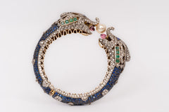 Precious Blue Sapphire,Emerald And Multi Gemstone Victorian Bracelets Jewelry