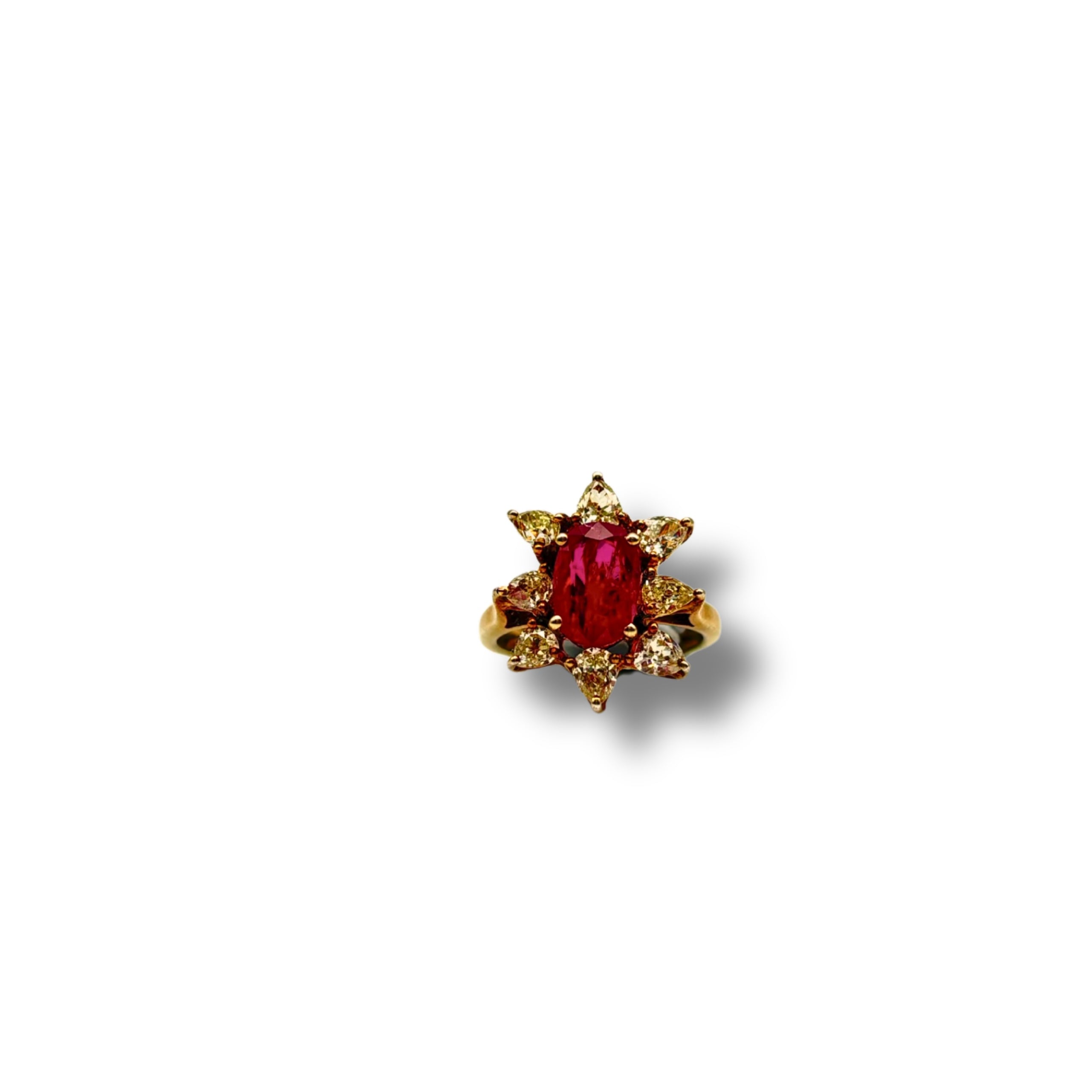 Celestial Petal Silver Ring