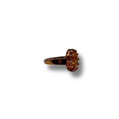 Citrine Halo Silver Ring