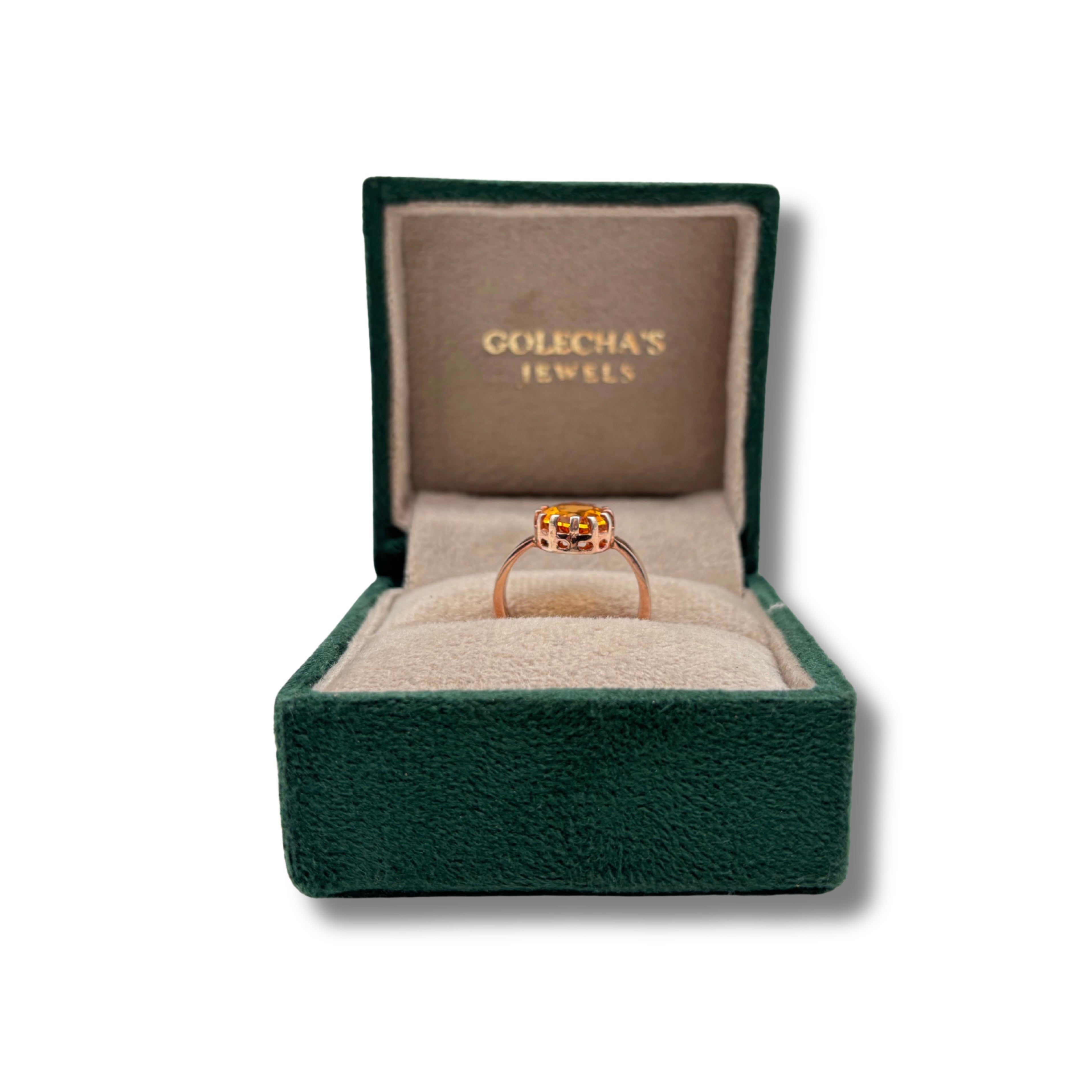 Citrine Halo Silver Ring