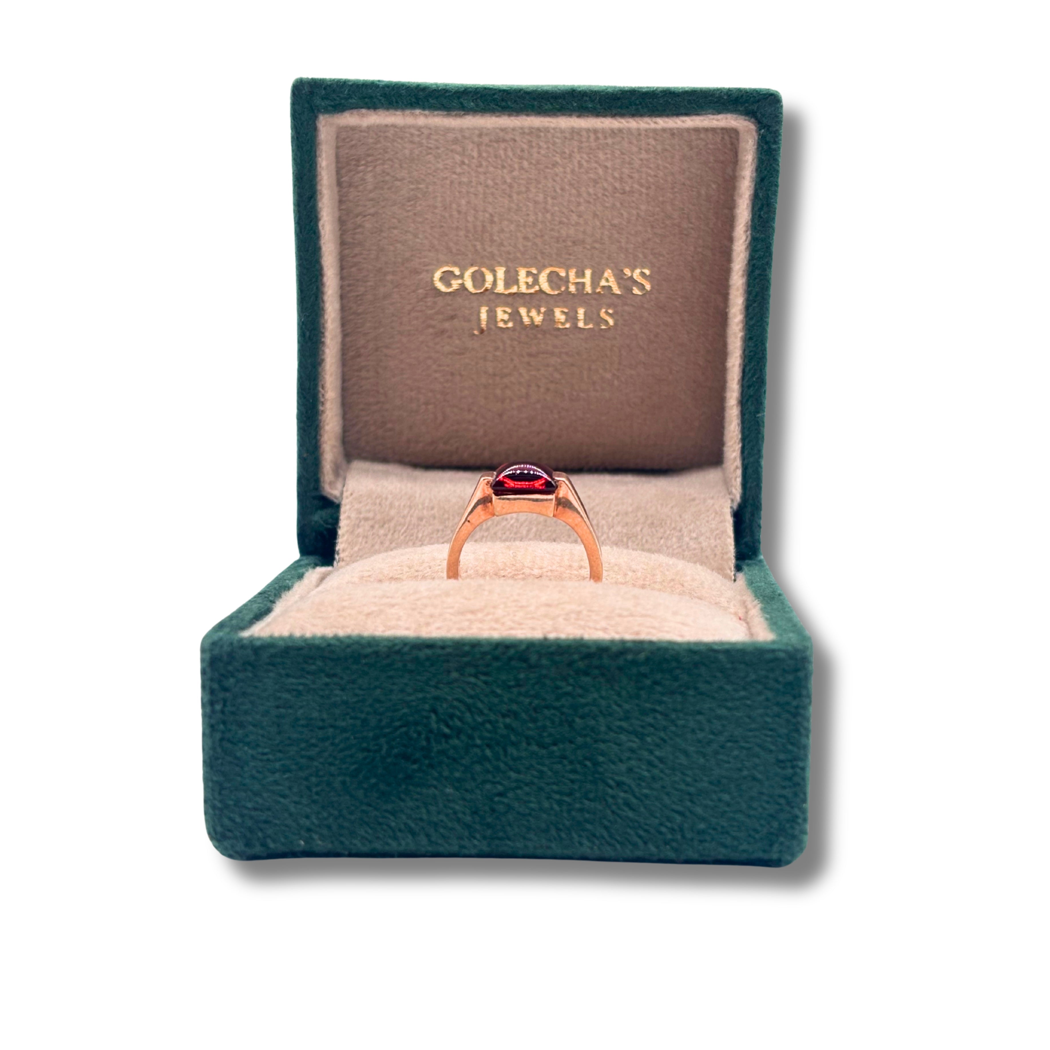 The Merlot Solitaire Silver Ring